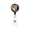 Halloween Skull Badge Reel Holder Clips Retractable Keychain Mexican Day Of The Dead Id Badge Reel Key Chain For Doctor Nurse