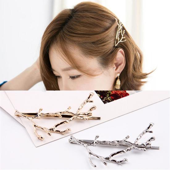 Cute Deer Horn Branch Hairpin Side Bangs Hair Clip Women Metal Barrette Gift