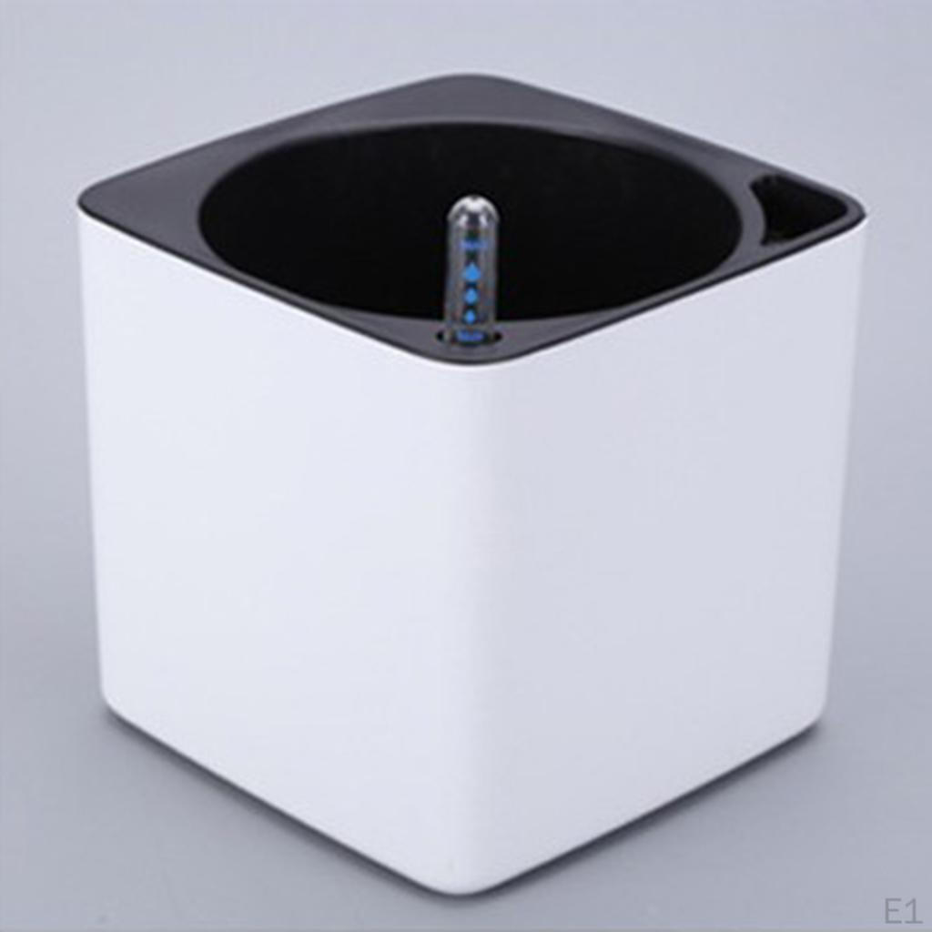 Selbstbewässernder Blumentopf mit Wasserstandsanzeige, weiß