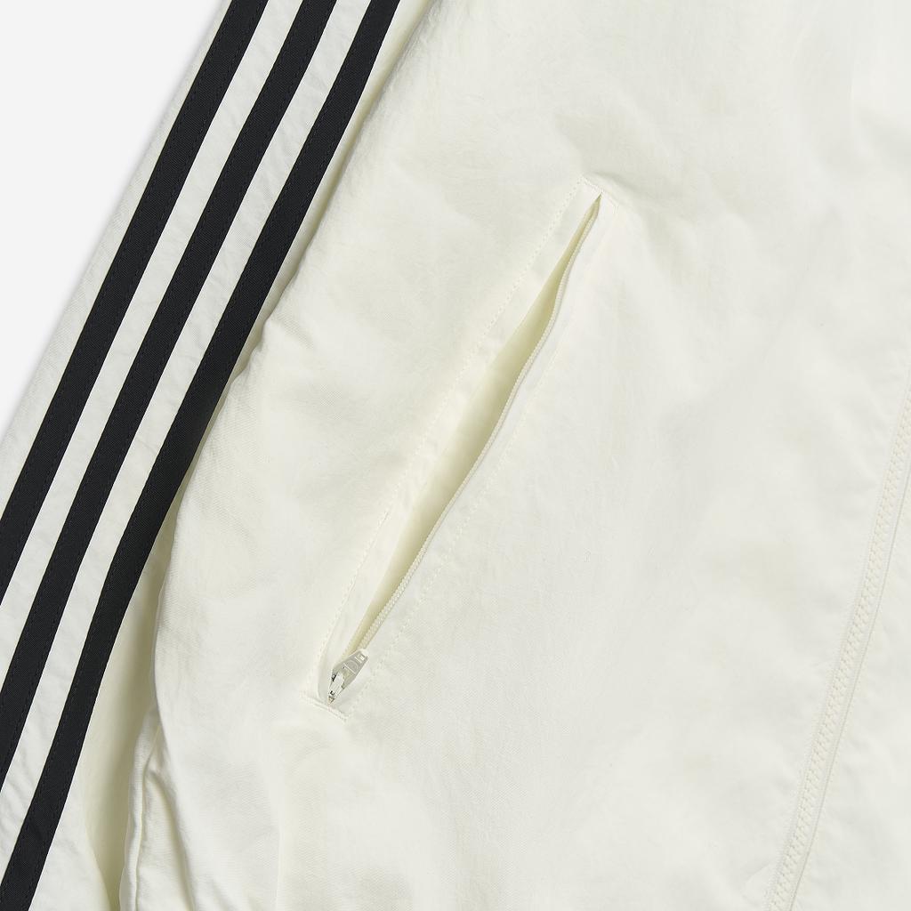 adidas Αυθεντικό Αθλητικό Μπουφάν Firebird με Λογότυπο Ρίγα Άνετο Όρθιος Γιακάς Μακρυμάνικο Μπουφάν Ανδρικό Μπουφάν Han-Jade-Λευκό KC1455