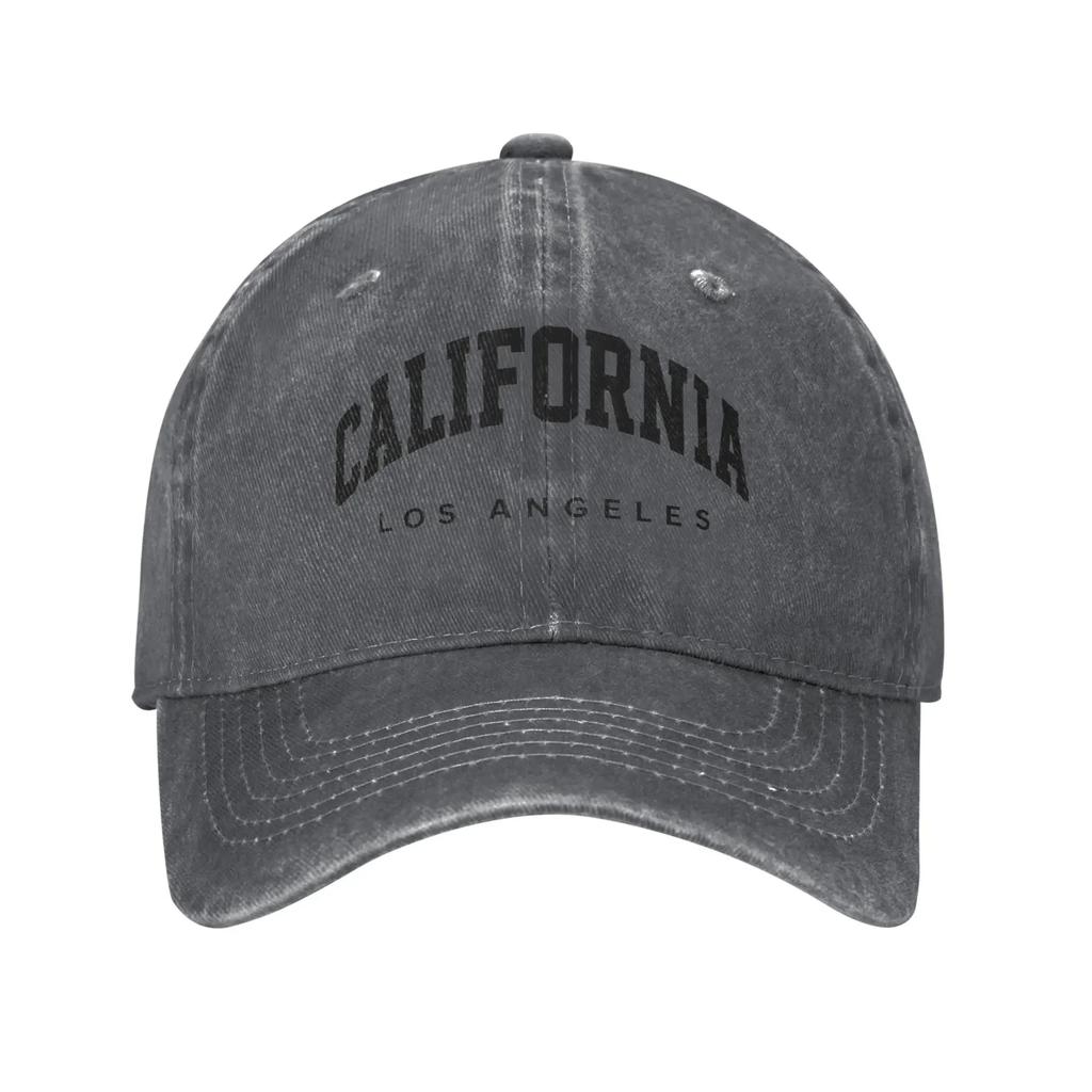 Washed Baseball Cap CALIFORNIA Black Spring Hip Hop Hats For Unisex-Teens  y2k Cute Running Hippie Sun Baseball Caps