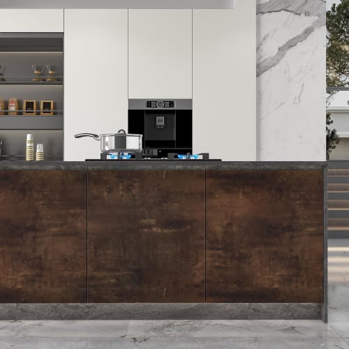 CHIHUT Wallpaper, Concrete-Style Remake Sheet, 45cm x 600cm, Wall Sticker, Peel and Stick, Dark Brown, Repair, Renovation, Interior, Stylish, Change o