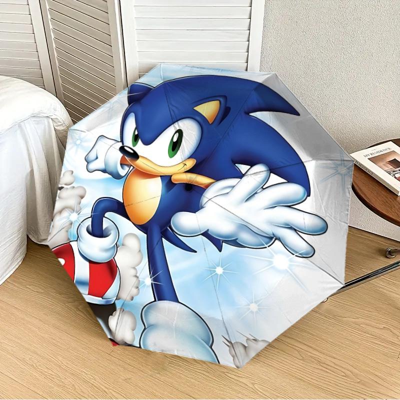 1pc Sonic the Hedgehog Automatic Open/Close Umbrella, Lightweight Design for Everyone,Durable Canopy yy251014100
