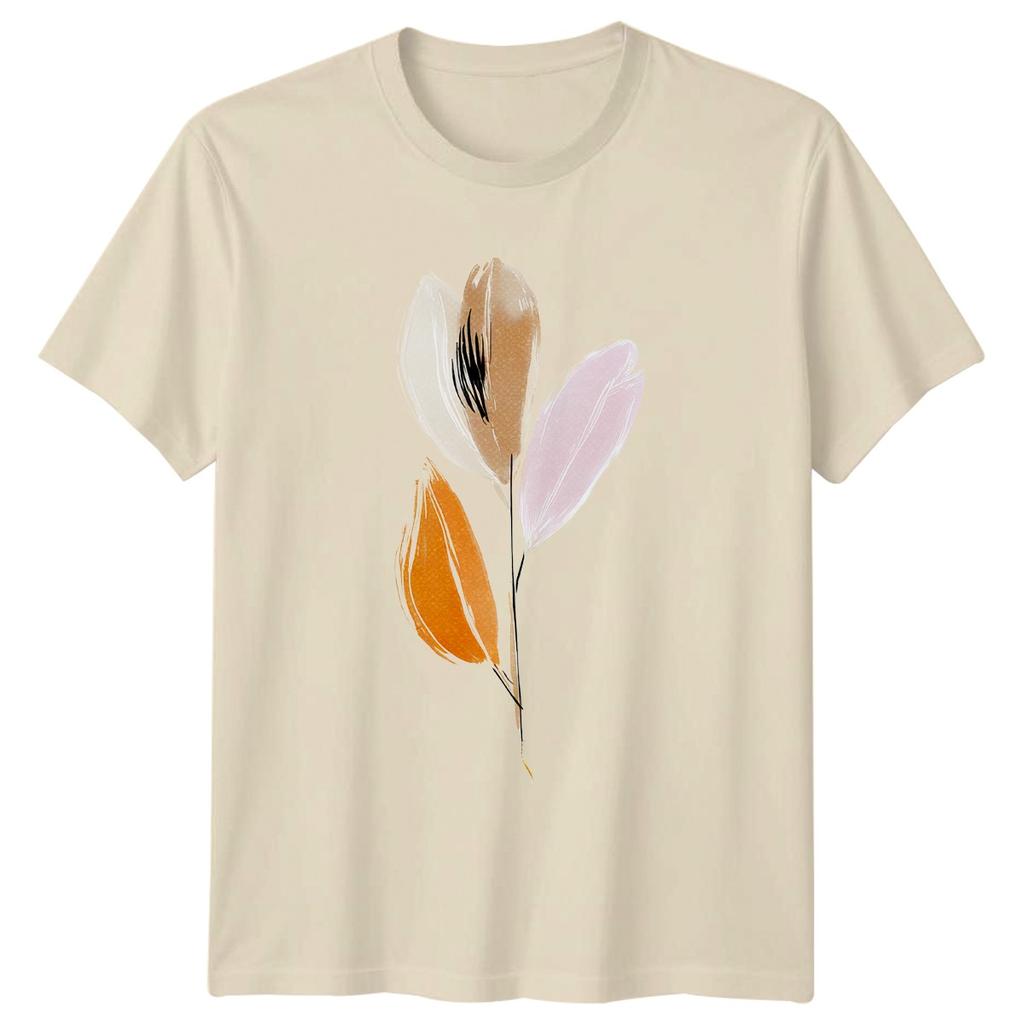 Abstract Watercolor Botanical Design T-Shirt Abstract Art Gift For Him And Her