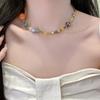 [Colorful] Dopamine Color Beaded Necklace Girls Premium Sense Summer Fresh Versatile Design Sense Gift