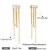 Yori Delicate Cubic Zirconia Drop Tassel Earrings 18K PVD Plated Stainless Steel Charm New Arrivals Daily Jewelry Gift