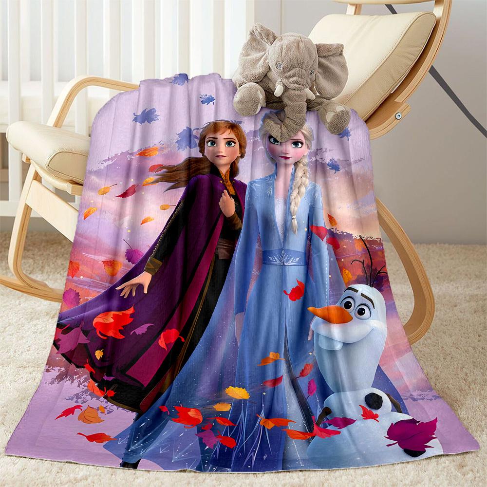 Frozen Friends Adventure Blanket Durable Comfort Suitable for Bedding Bed Livingroom Four Seasons Multipurpose Playful Design