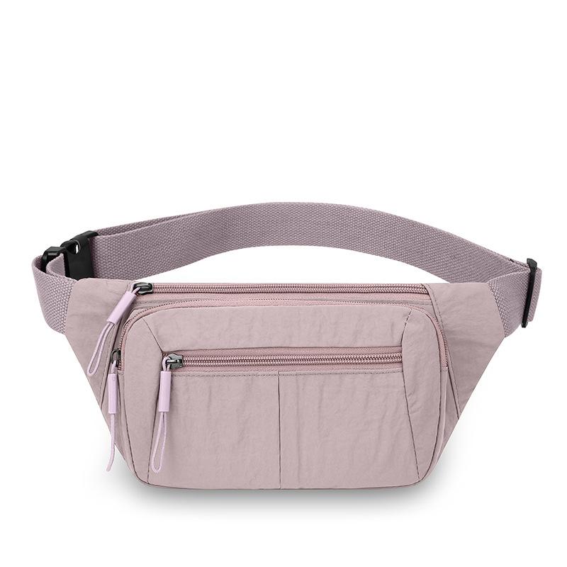 Multi-layer Chest Bag Women's Lightweight Shoulder Crossbody Bag Nylon Sport Riding Waist Bag