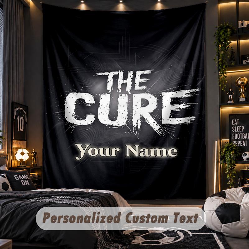 TapestryThe Cure Custom Name Text Personalized Wall Hanging Tapestry Home Wall Decor