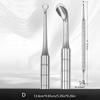 Double-Ended Nail Beveled Head Cuticle Pusher Remover Stainless Steel Cuticle Remover Manicure Sticks Nail Grinding File