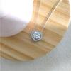 S925 Sterling Silver Heart Moissanite Pendant Necklace - Celebrity Style