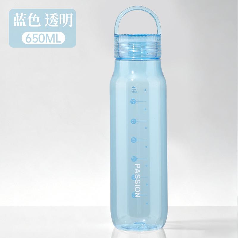 Water bottle High value transparent portable plastic cup High temperature wear and leak-proof sports water cup Car portable accompanying cup