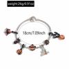 Halloween pumpkin bracelets, ornaments, jewelry, women's castle dripping oil personalized metal bracelets