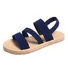 Women Sandals Summer New Fashion Trend Anti-slip Sandals Women Wear-resistant Multi-color Matching Elastic Flat Shoes for Woman