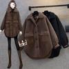2026 Autumn/Winter Plus Size Lambswool Jacket - Slimming Hong Kong Style for Women