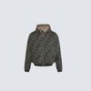 GY American Camo Thick Hooded Jacket Rivet Decor Vintage Zip Up Cotton Coat Men Women