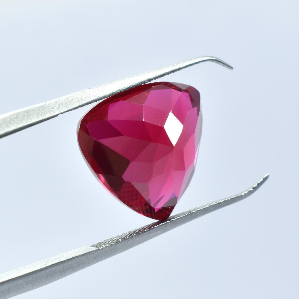 14.20 Carat Red Flawless Ruby World Best Trillion Cut Loose Gemstone.