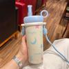 Large Capacity Vacuum Cup Women Good-looking 2025 New Straw Cup with Strainer Portable Student Kettle