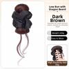 Elegant Synthetic Hair Bun Headband Scrunchie Flower Bun Head Wig  Daily Use