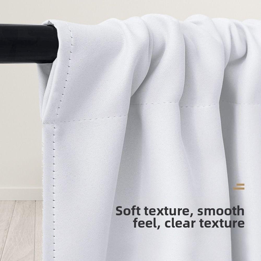 Pure Color Short Tier Curtains for Small Window Treatment Washable Short Blackout Curtain Durable Half Window Curtains
