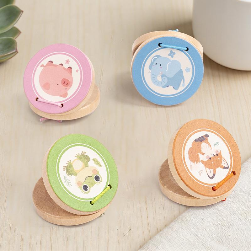 Деревянная кастаньета Детская игрушка - Милый сувенир для вечеринки и музыкальный инструмент Pig