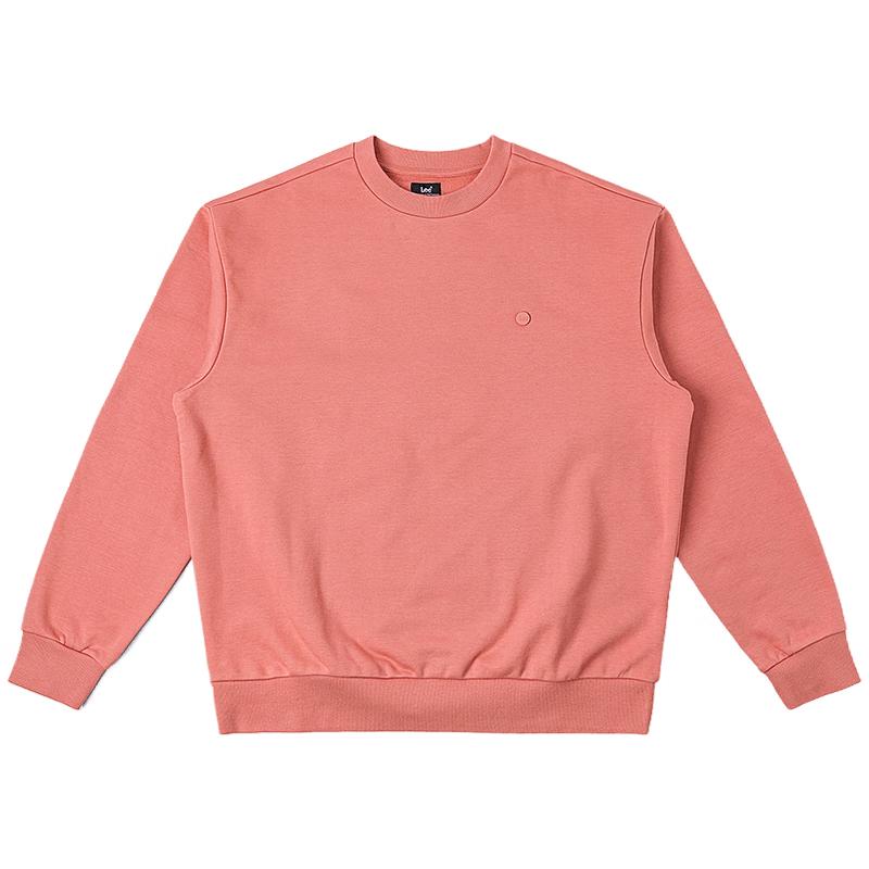 

Lee Men s Pink Large Logo Brushed Crewneck Sweatshirt M