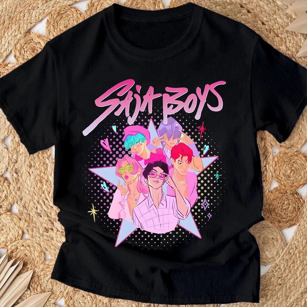 Nové 2025 Film KPop Lovci démonů Kreslené tričko Letní tričko s krátkým rukávem pro ležérní volné ženy a muže Graficky potištěné topy