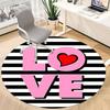1pc LOVE Heart Print Chair Carpet for Office Non Slip, Machine Washable Rug for Office, Room Holiday Decor for Christmas, Birthday Polyester
