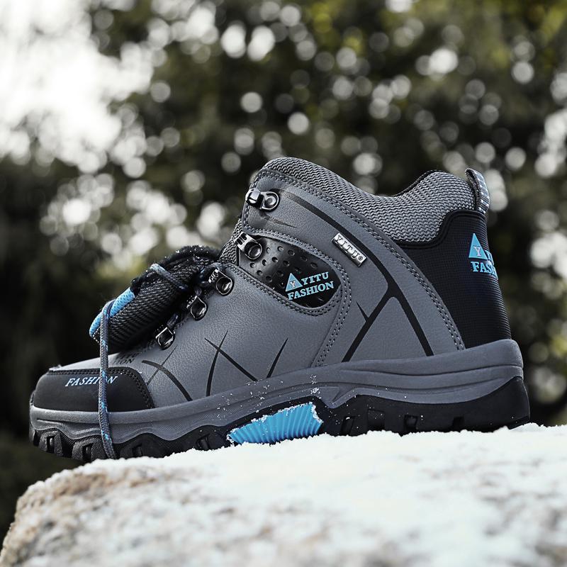 TUINANLE Men's Hiking Boots Trekking Shoes Outdoor Non-slip Climbing Boots Winter Shoes