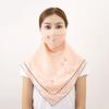 Sun UV Protection Hiking Embroidered Scarf Triangular Scarf Sunscreen Veil Face Cover Ice Silk Mask