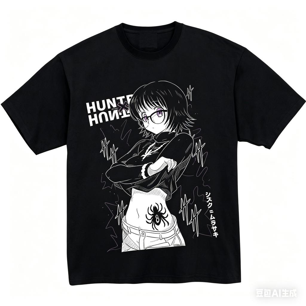 Hunter X Hunter Hisoka Anime Print Tshirt Unisex Soft Cotton Short Sleeve Oversized Loose Japanese Unisexga Fan Street Fashion Tee