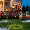 Christmas Santa Solar Kettle Lights Waterproof Garden Solar Watering Can Light with 2 Colors Santa Kettle Ground Lamp for Decor