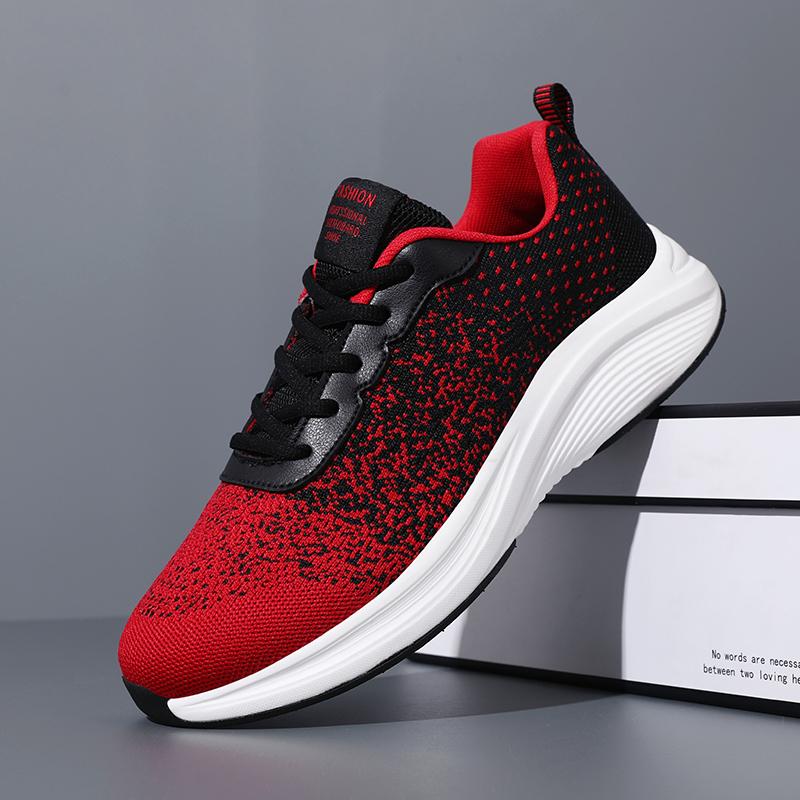 New Men's Breathable Summer Thick Bottom Brand Mesh Jogging Outdoor Trend Casual Shoes Large Size Tenis Para Hombre