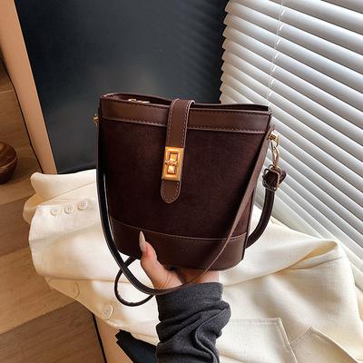 Premium Tasche 2025 neue Damentasche Winter Retro Umhängetasche beliebte Wildleder tragbare Bucket Bag