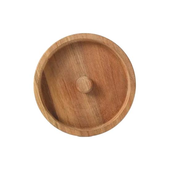 Wooden Margarita Salt Rimmer for Cocktails Flavor Jar Salt Dip Cocktail Sugar Dispenser Juice Condiment Box Round Tray