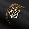 Hollow Fox Pendant Necklace Stainless Steel Women's Classic Animal Charm Double layer Bead Chain Fashion Jewelry Party Gift