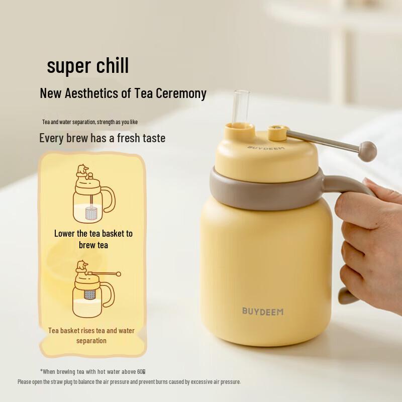 Buydeem 600ml Insulated Portable Tea Tumbler