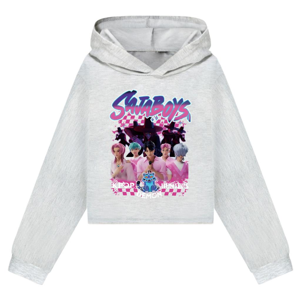 Kids Girls Anime Cartoon POP Singer Super Star Rumi Mira Zoey Saja Boys Printed Casual Long Sleeves Hoodies Sweatshirt Top