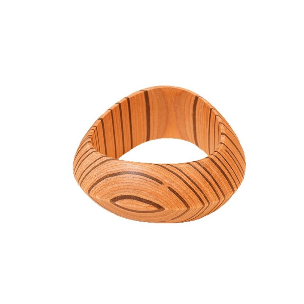 European and American Wooden Bracelets Retro Simple and Versatile Bracelets Light Luxury High-end Temperament Jewelry Women