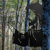 Peeking Animal Metal Sign Flipping Off Cat Crocodile Silhouette Decoration