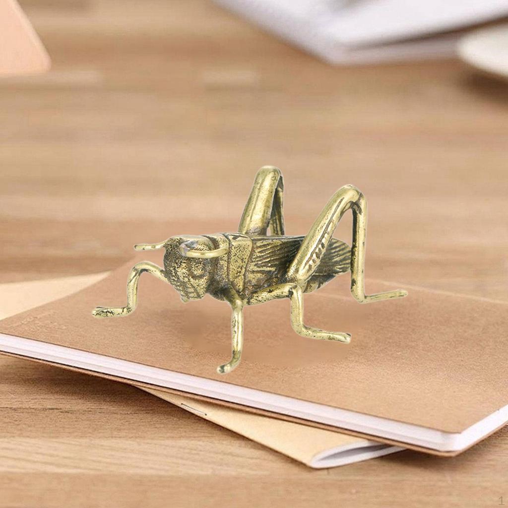 Brass Statue Desk Topper Antique Craft Chinese Feng Shui Figurine Wealth Decor for Garden Office