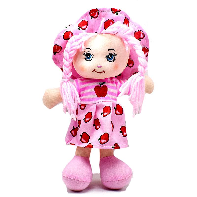 

Fruit-Themed Cloth Doll with Hat - Pink, Orange & Yellow Outfit, Perfect Gift for Girls 25cm