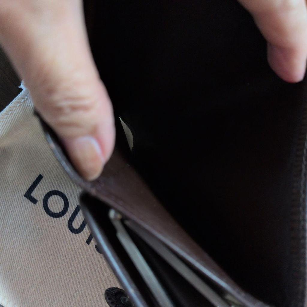 Used LOUIS VUITTON Epi Trifold Wallet Brown