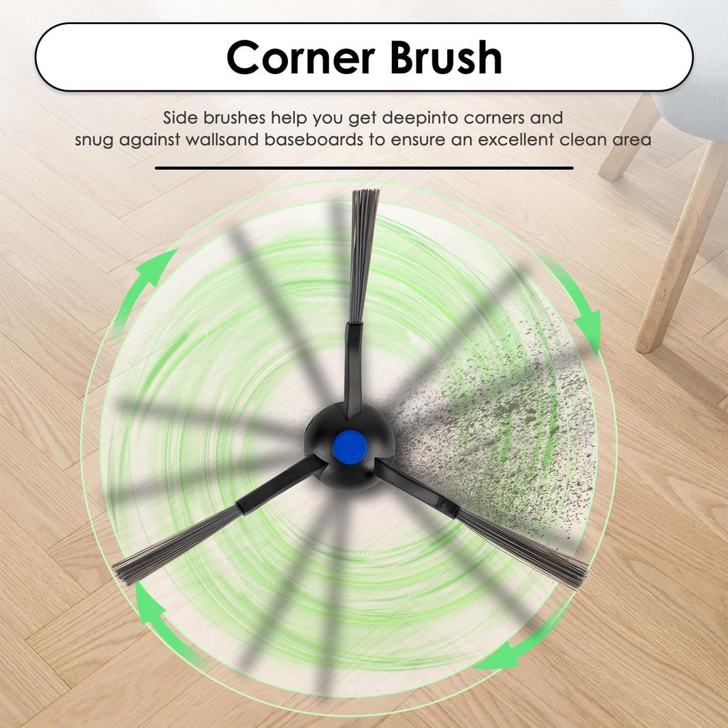 ECOVACS DEEBOT N20 Pro Plus Replacement Parts for N20 Plus Robot Vacuum Includes 1 Roller 2 Side 2 HEPA 2 Mop and Accessory Kit (7-Piece) Plus/N20