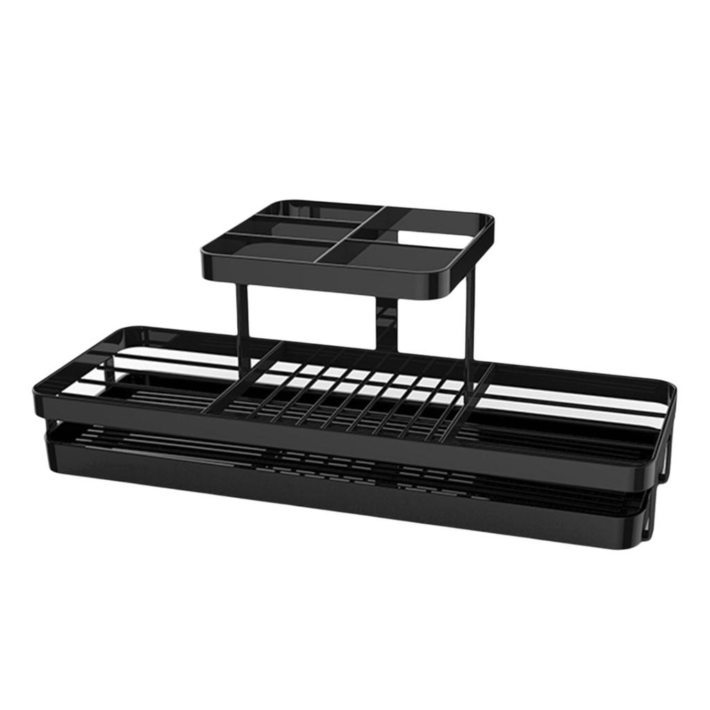 Toothbrush and Toothpaste Holder with Drainages Tray for Bathroom Vanity Countertop Storage Efficient Drainages Systems