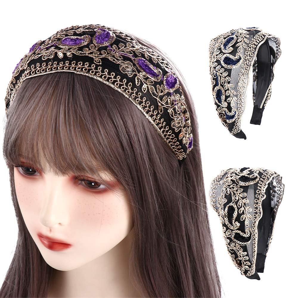 Temperament with Tooth Lace Embroidered Headband Female Hair Hoop Korean Style Headband Headdress