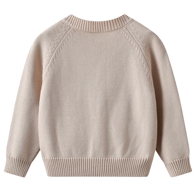 Korean Style Handmade Love DIY Children's Knitted Cardigan Jacket Girls Sweater Cardigan