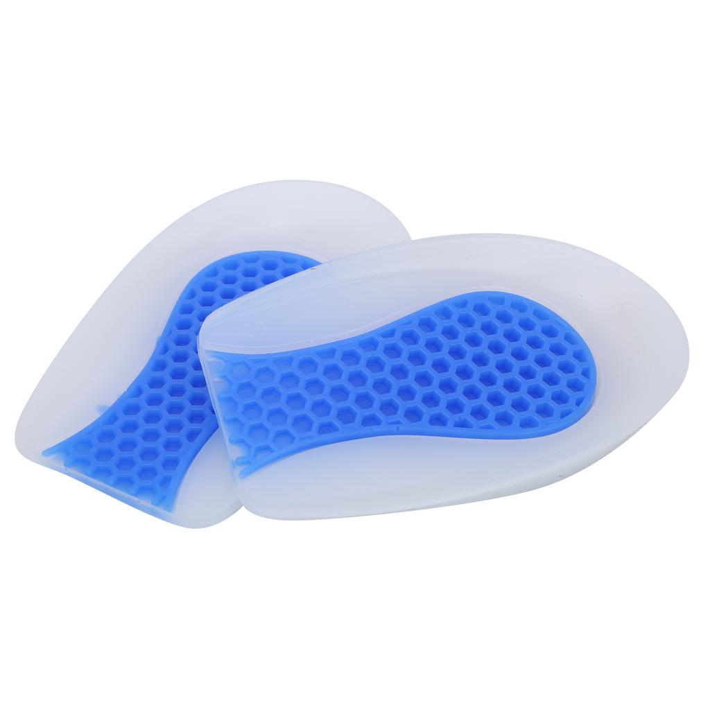 Cellular Silicone Heelpiece Heel Pad Damping Heighten Insole Pain Relieve Mat LinerL
