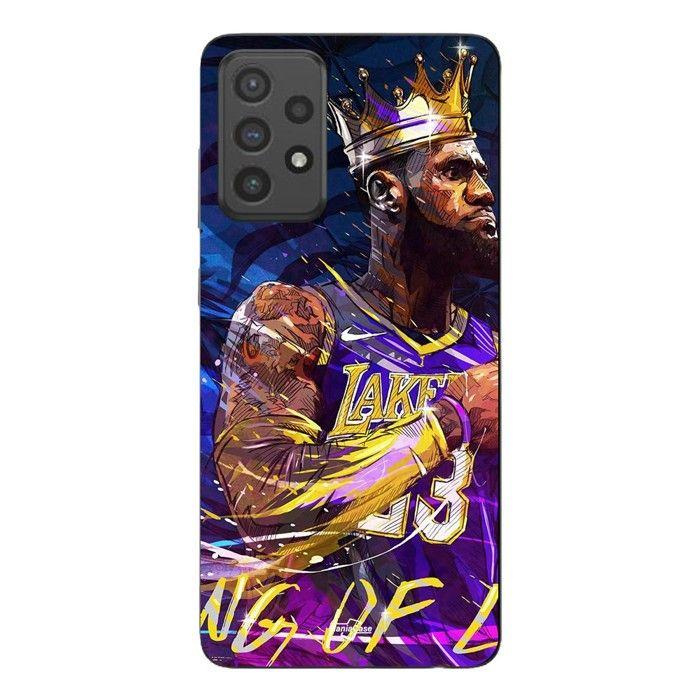 Phone Case - MANIACASE - Samsung Galaxy A53 - TPU Silicone - Black - Lebron James Ling Lakers
