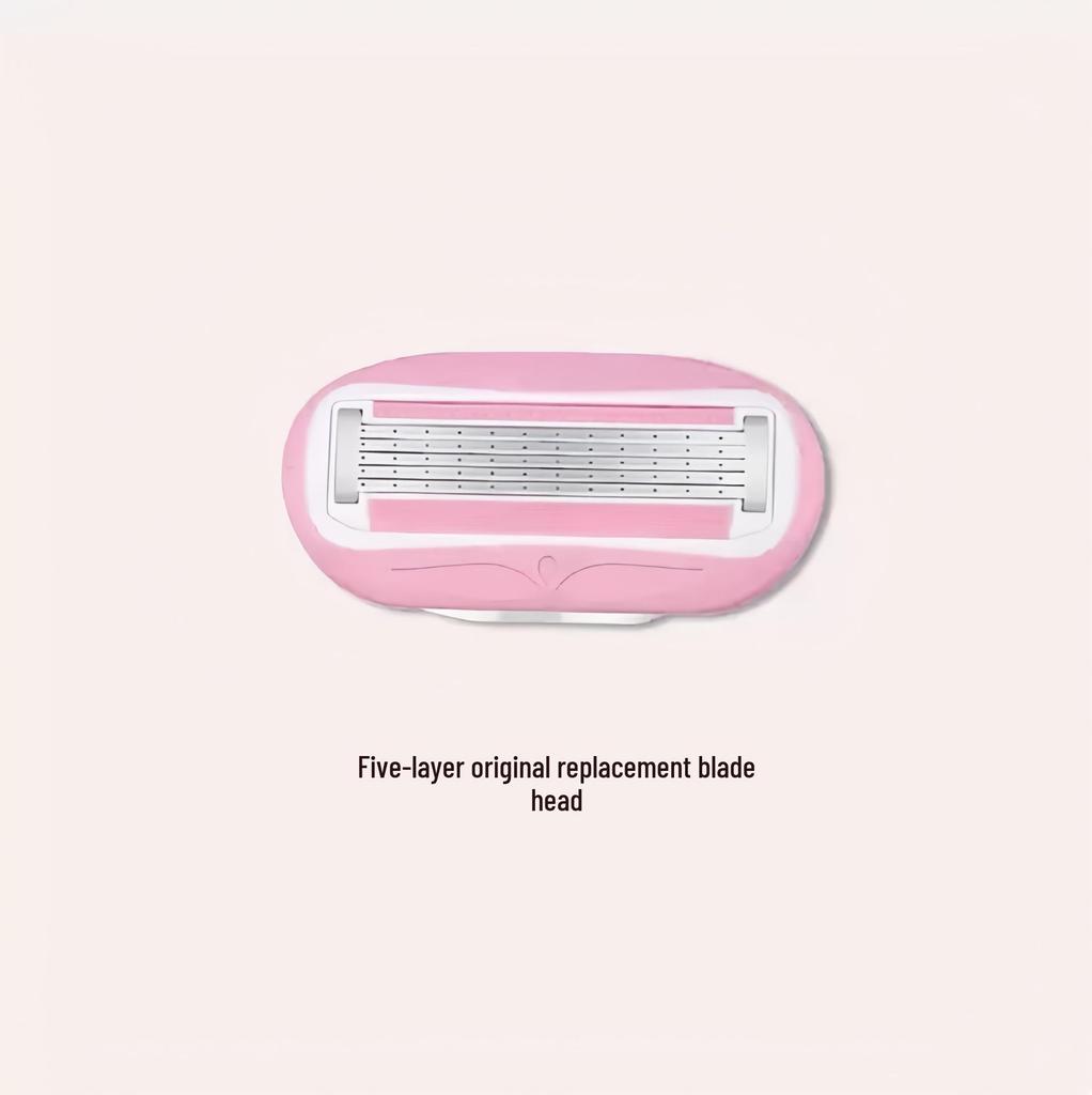 5-Blade Pink Ladies Razor for Full Body Hair Removal - Underarm & Private Areas